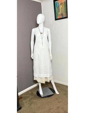 1950's White Cotton Slip Dress from Charmode by Sears & Roebucks size 42 NWOT